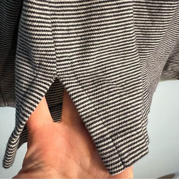 Ralph Lauren Polo Shirt Mens Medium Navy & White Striped Pony Vintage Preppy - Picture 6 of 9